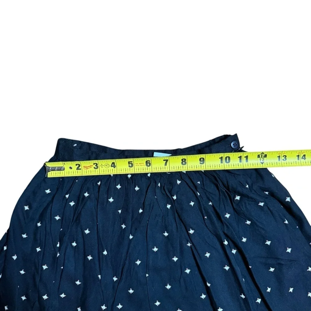 Polarn O. Pyret Navy Mini Skirt Small Floral Print Size 6-8